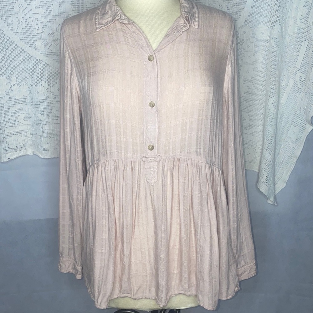American eagle Dusty Rose L/S peplum szM